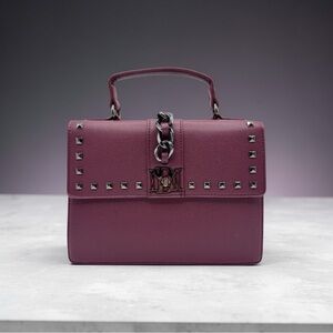Bagdley Mischka Studded Plum 3way Handbag